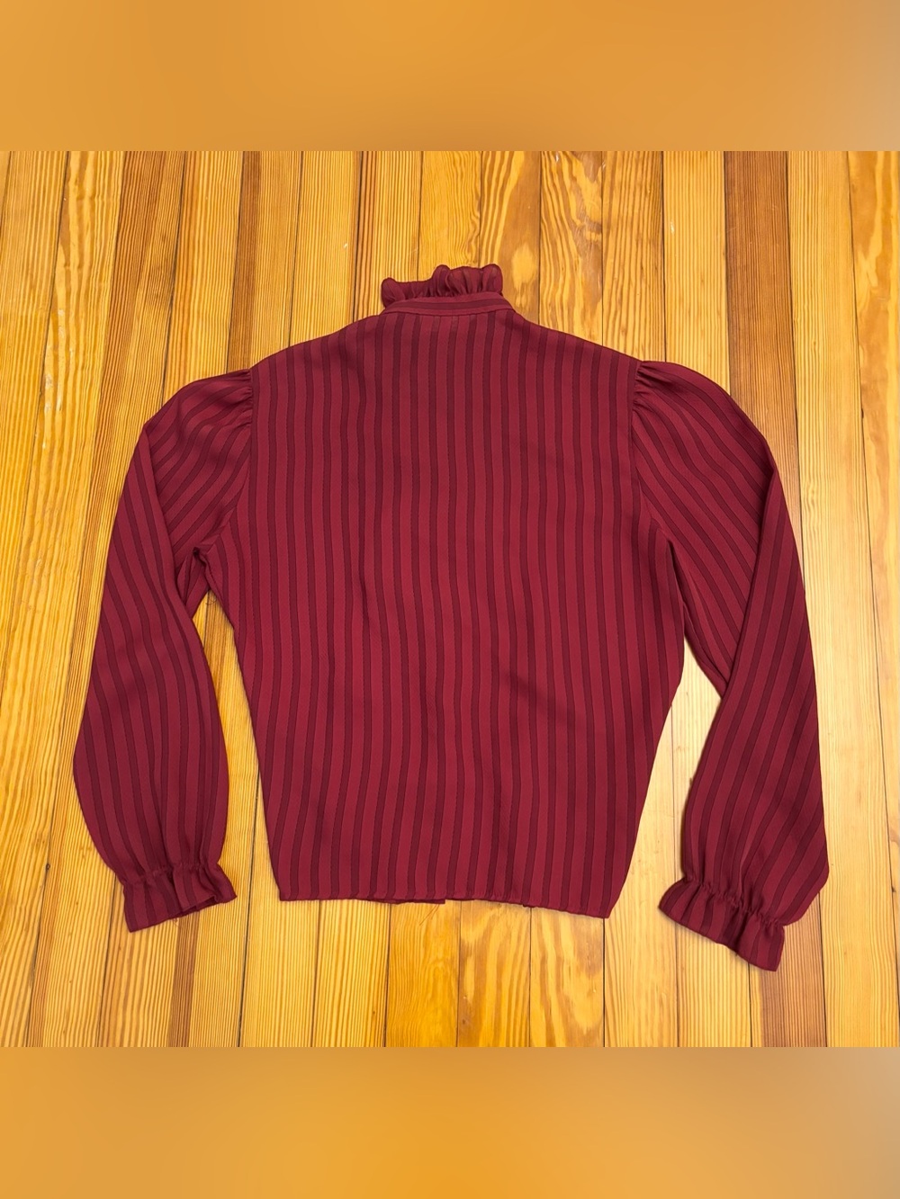 Vintage Front Ruffle Button Up Blouse - Picture 2 of 7